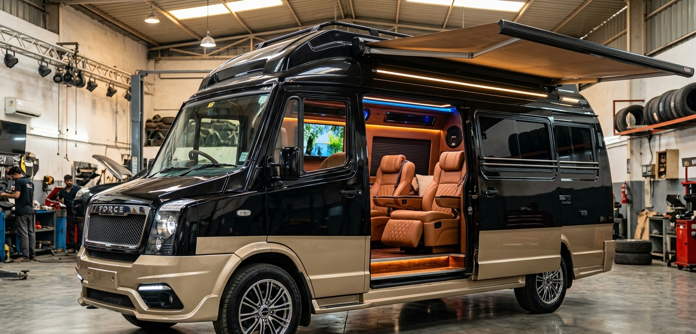 Force Urbania modification Delhi NCR — SunAutoCrafts